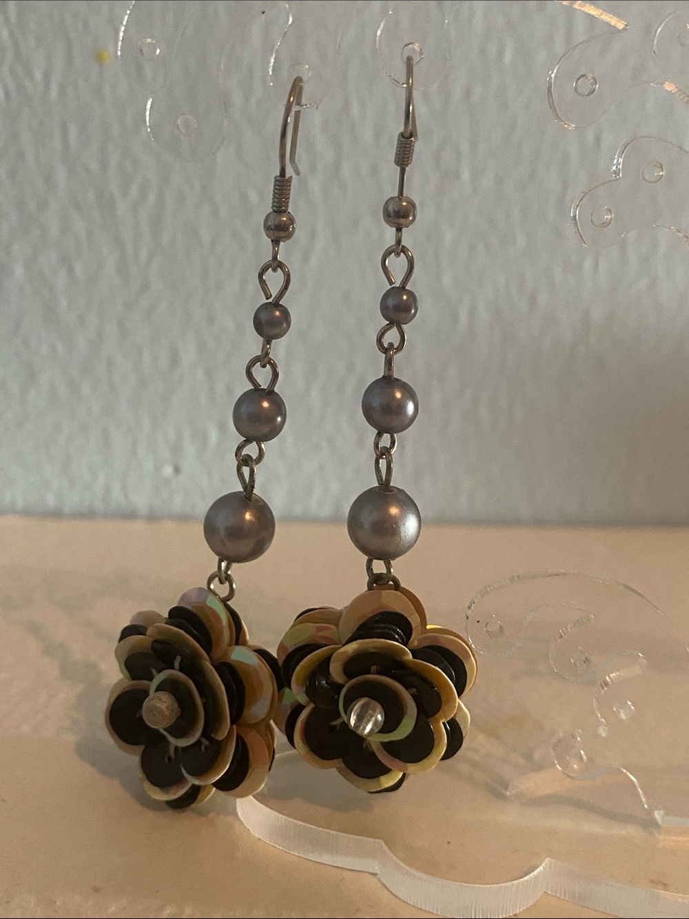 Handmade Multicolor Flower Drop Earrings
